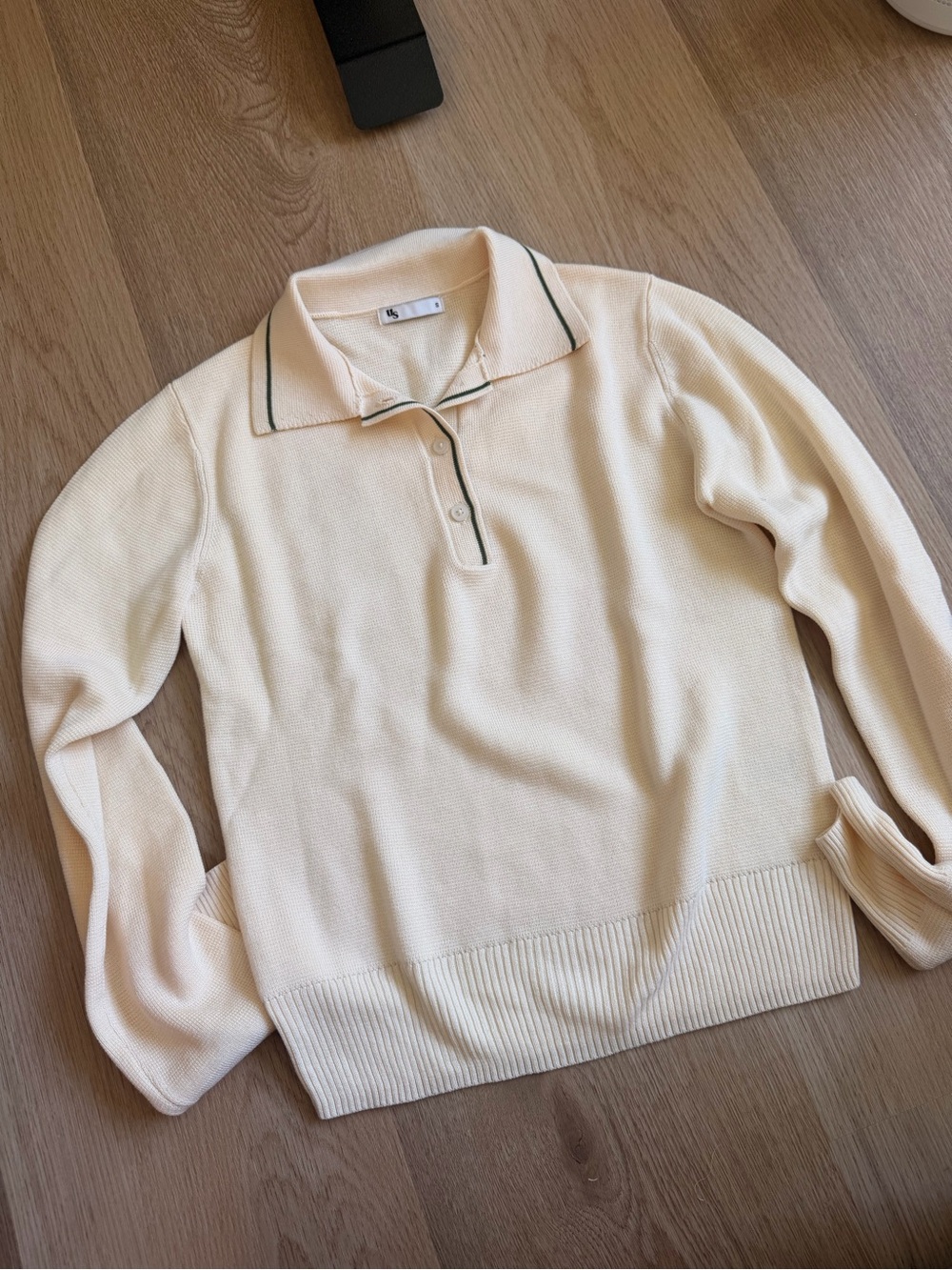 NWOT Uncle Studios knit polo sweater